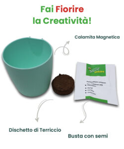 magnetic pot verde acqua illustrazioni